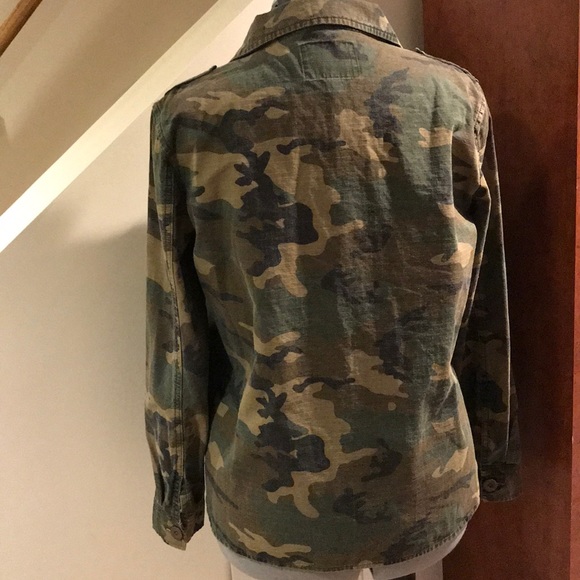 Sanctuary Camo Rip Stop Jacket 100% cotton Size M - Picture 3 of 9